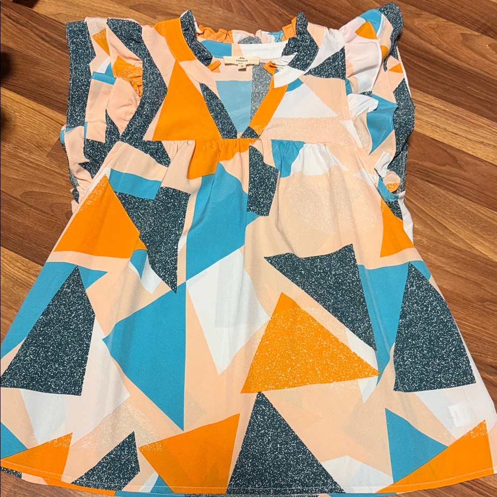Entro Multicolor Abstract Blouse